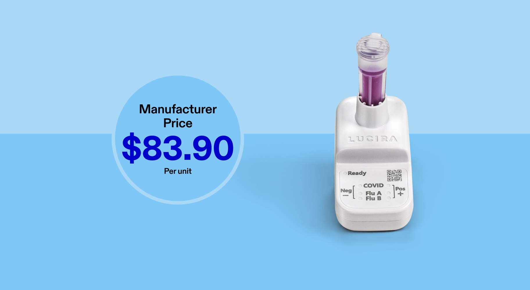 LUCIRA® by Pfizer COVID-19 & Flu Test list price $83.90 on Pfizer Prime based on orders of 24